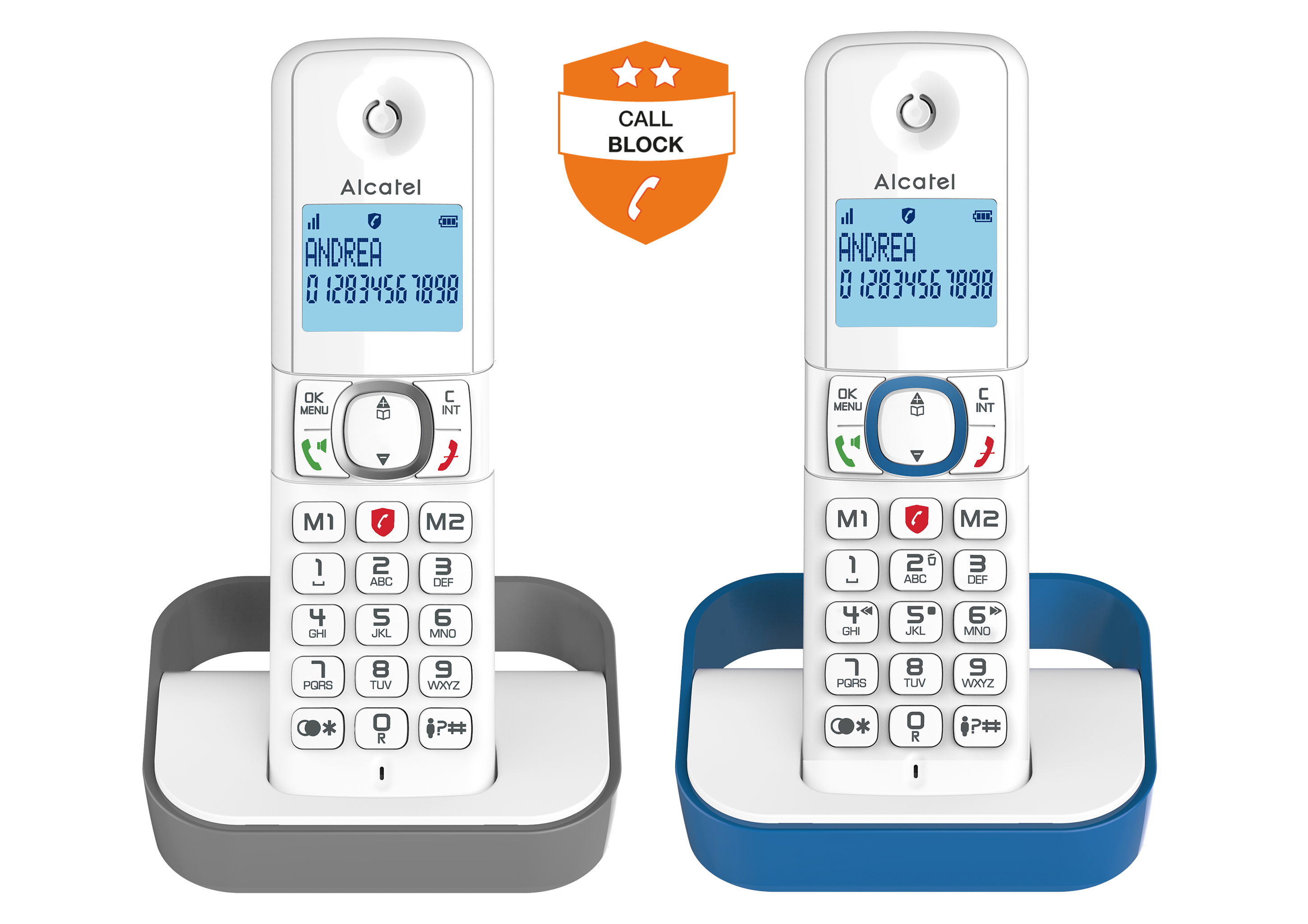 Téléphone fixe sans fil avec répondeur ALCATEL ALC F860 VOICE DUO GRIS -  Conforama