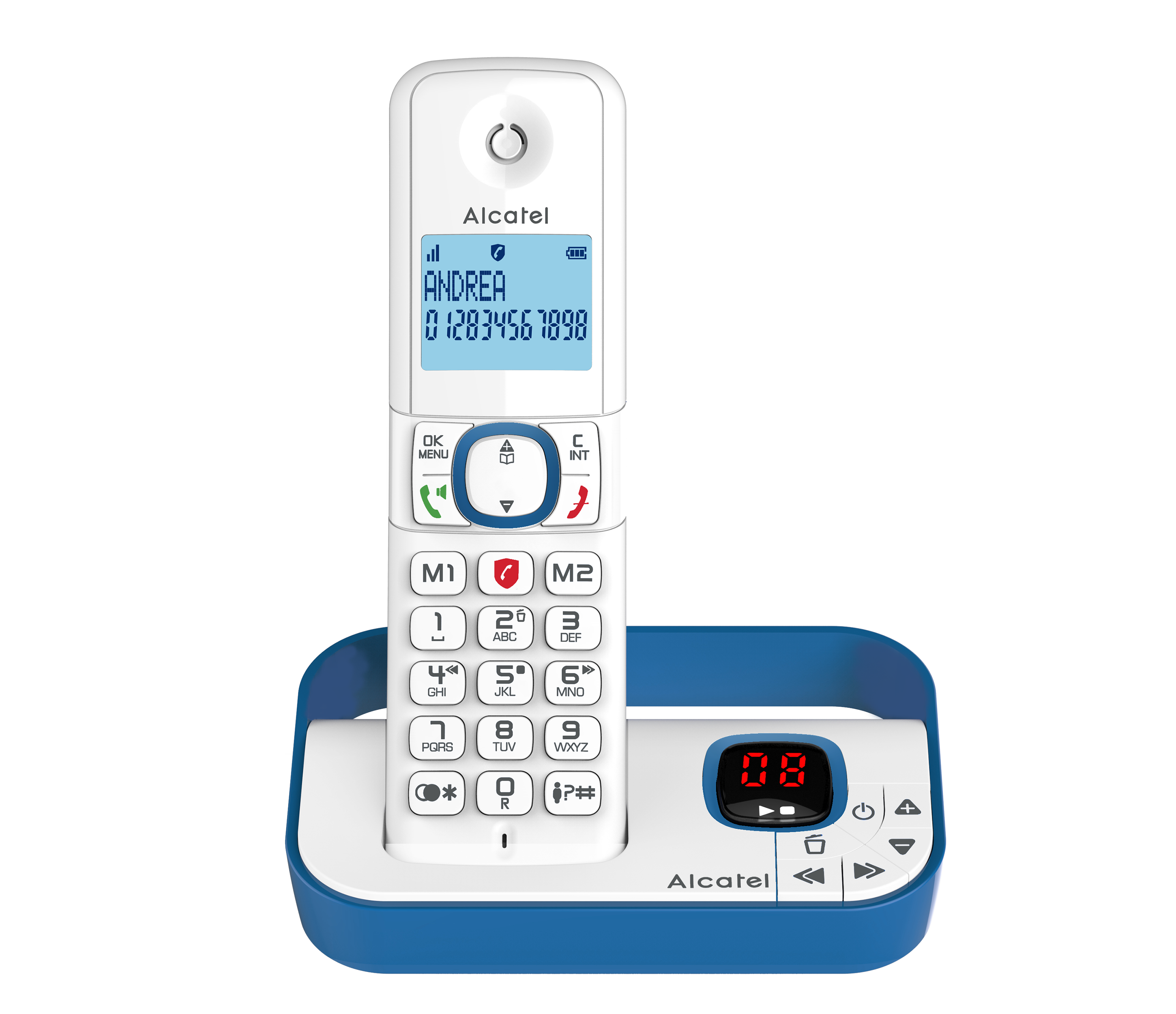 ALCATEL F860 voice duo gris Téléphone fixe sans fil avec répondeur