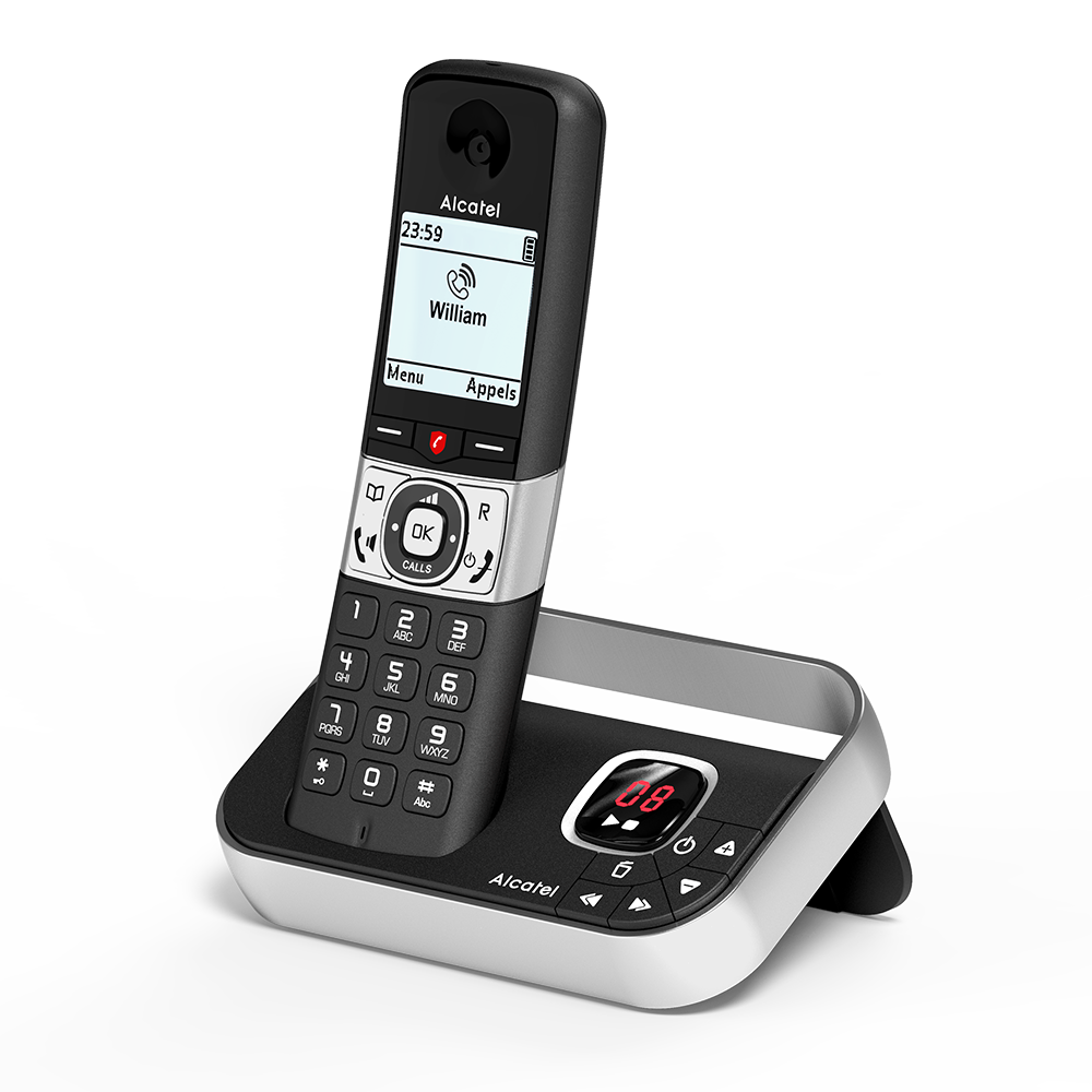 Alcatel F890 Voice Duo Noir EU Telephone sans fil repondeur avec Combine  supplementaire. Blocage d'appel Premium