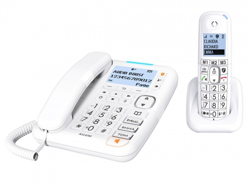 Tel. fijo sénior Alcatel XL 650 Combo Voice inalámbrico y con cable